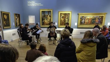 Graves Gallery string quartet audience 