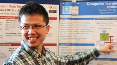 PhD student at the research poster session