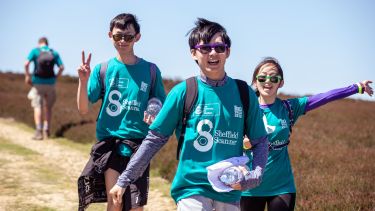 Students taking part in the Big Walk 2018