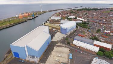 Aerial shot of ORE Catapult testing facilities.