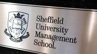 Plaque that reads 'Sheffield University Management School'