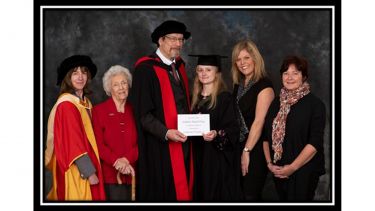 Professor Sheila Francis, Andy’s Mum Edith, Dr Martin Nicklin, Dr Catherine Troman, Andy’s wife Philippa and Andy’s sister Susan.