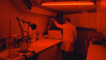 a man working in the luminescence lab
