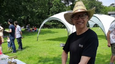 Picture of Prof Zhu at the 2019 EMD picnic