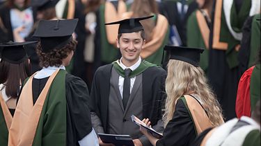 Archaeology students at their graduation.