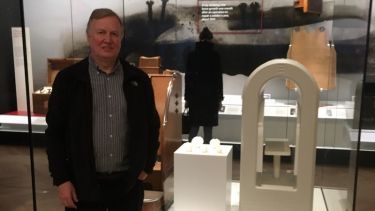 Emeritus Professor Martyn Paley pictured with the InnerVision Niche MRI Scanner