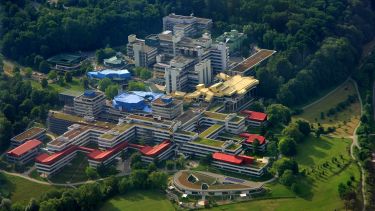 Aerial view of University of Konstanz.