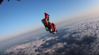 A student skydiving
