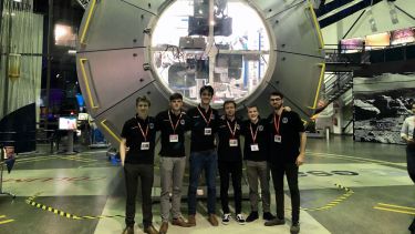Student team, SunSat, visited the ESA as part of their work.