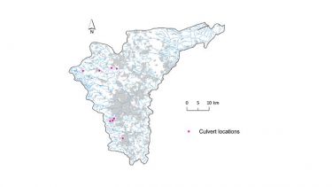 A map of culvert locations in the Don catchment