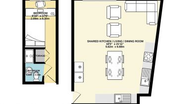 St Vincents en - suite floor plan
