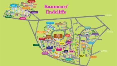 Ranmoor and Endcliffe Residences map with pink text