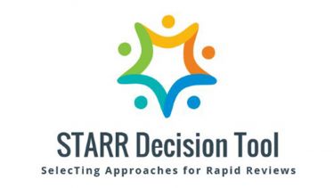 The logo of the STARR Decision Tool. It is a colourful star. 