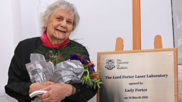 Lady Porter opens the Lord Porter Ultrafast Laser Spectroscopy Laboratory