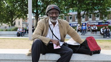 Man sitting on a bench