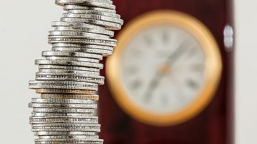 A stack of coins.