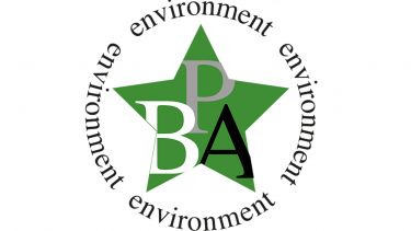 BPA Logo - A green star with BPA in large capital letters, with "environment" written in a circle four times around the outside