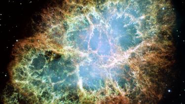 Image from NASA. The Crab Nebula, a pulsar wind nebula associated with the 1054 supernova