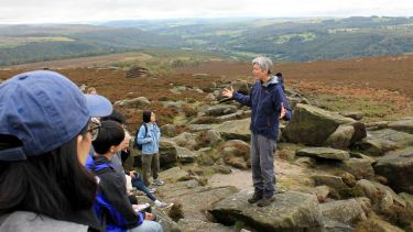 Professor Anna Jorgensen gives a lecture in the Peak District