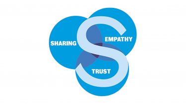 Space for Sharing study logo with words 'sharing', 'empathy' and 'trust'.