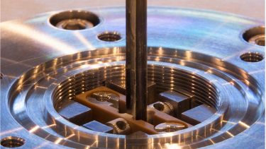 The novel target mechanism designed by scientists at the University of Sheffield for a particle accelerator