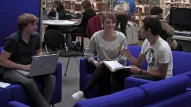 An image of students working together