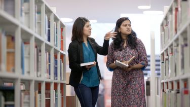 Students in library