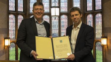 Matt Hutnell, Director of Santander Universities, and Professor Koen Lamberts, Vice-Chancellor of the University of Sheffield