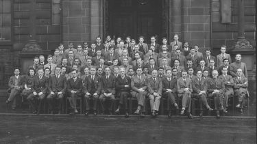 Photo of the Department of Metallurgy with Prof Arthur G Quarrell front row right of centre