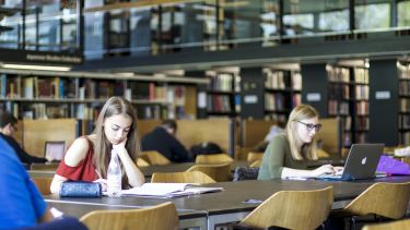 An image showing students studying in Western Bank Library Reading Room.