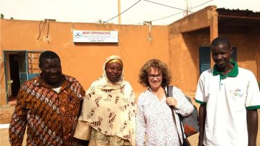 Dr Emma Heywood working with local people in Niger