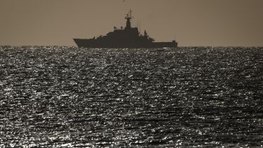 A UK Border Force ship at sea
