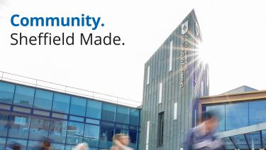 Text: Community. Sheffield Made.