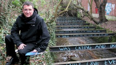 Tom Wild on the Don river in Sheffield