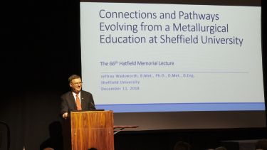 Dr Jeff Wadsworth presents at the 66th Hatfield Memorial Lecture