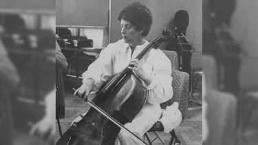 Margaret playing the cello