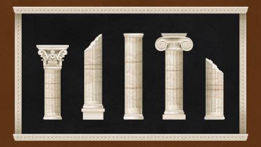 Greek pillars graphic 