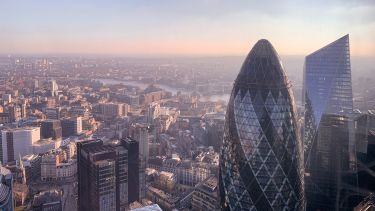 View of skyscrapers in the City of London