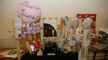 A display of objects at the Imagine north east exhibition launch