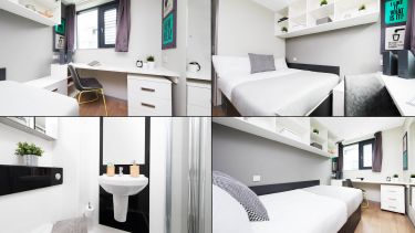 Photo collage of en-suite bedrooms in St Vincent's Place