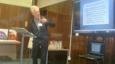 Ian Harford giving a presentation