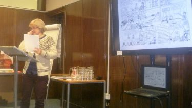 Judith Green giving a presentation