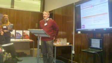 Andrew White, SkillsBridge, giving a presentation