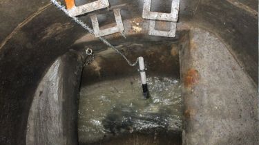 A fluorometer installed in a manhole in Telford