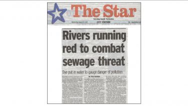 Rivers running red to combat sewage threat, The Star news article, 22 August 2007.