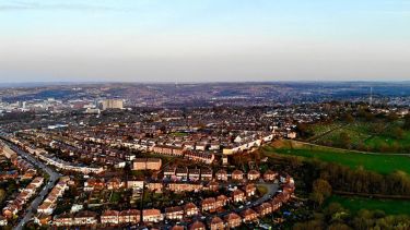 Aerial view of a UK estate