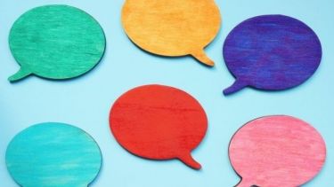 Multicoloured speech bubbles