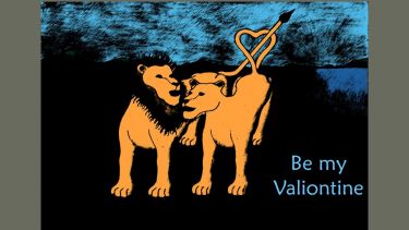 Be my Valiontine, David Kroto illustration