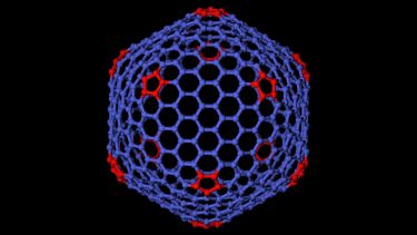 A model of a icosahedral carbon particle