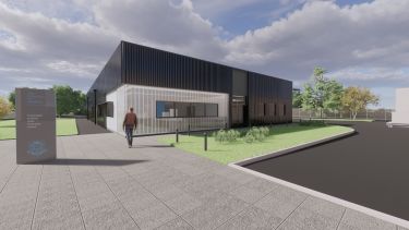 An artist's impression of the new Sustainable Aviation Fuels Innovation Centre